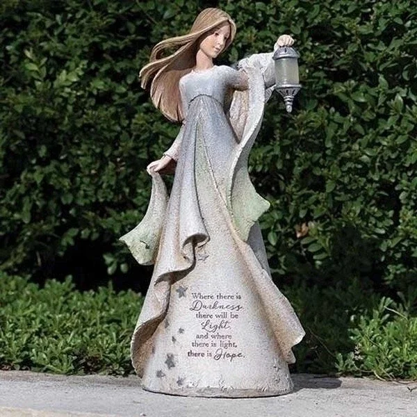 Light Bearer Angel by Karen Hahn Solar Statue