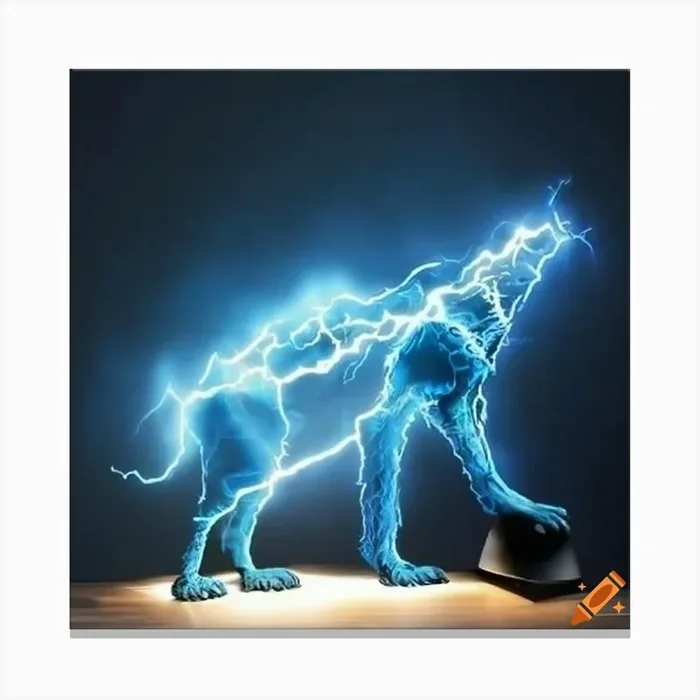Lightning Wolf Canvas PrintY by YgorDB