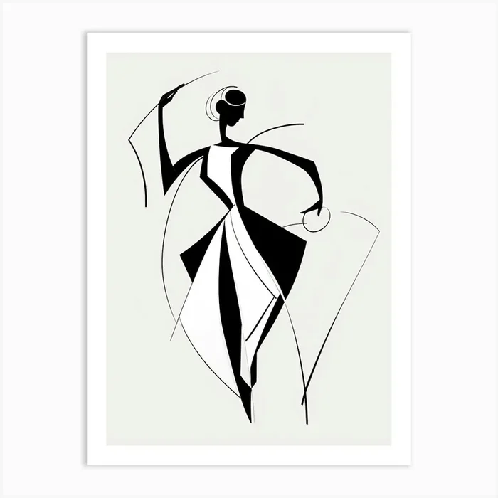 Line Art Woman Body 11 Art Print by Essence Lines