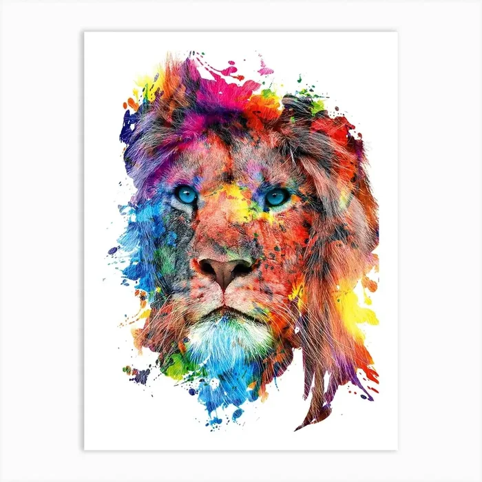 Lion Art Print by Riza Peker