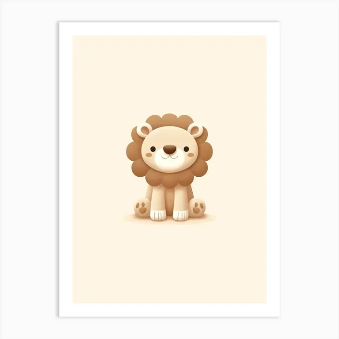 Lion Baby Cub Nursery Fun Room Art Art Print by Danny Barber