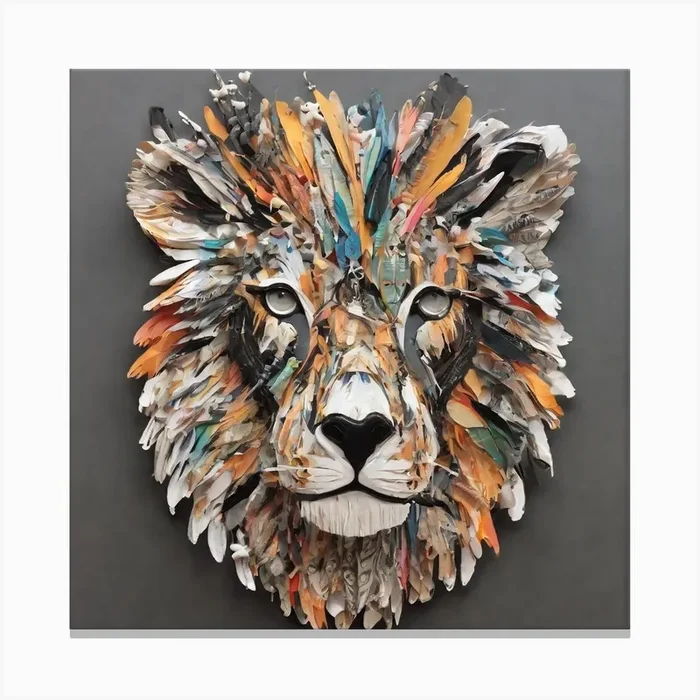 Lion Head Canvas Print by Picture Perfect