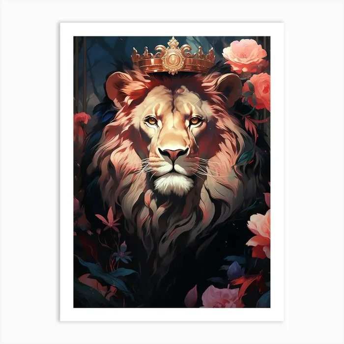 Lion In The Forest Art Print by maebyfazar