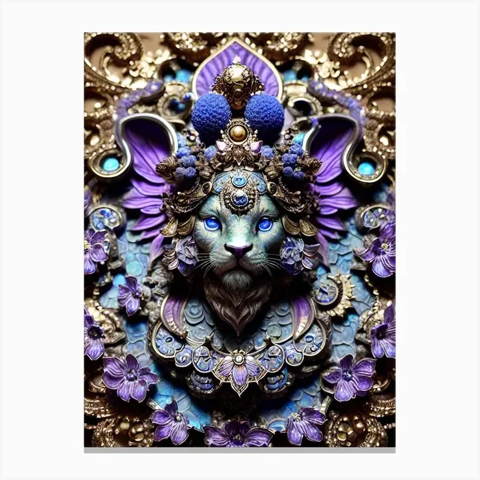 Lion Of The Forest Canvas PrintA by AImagine