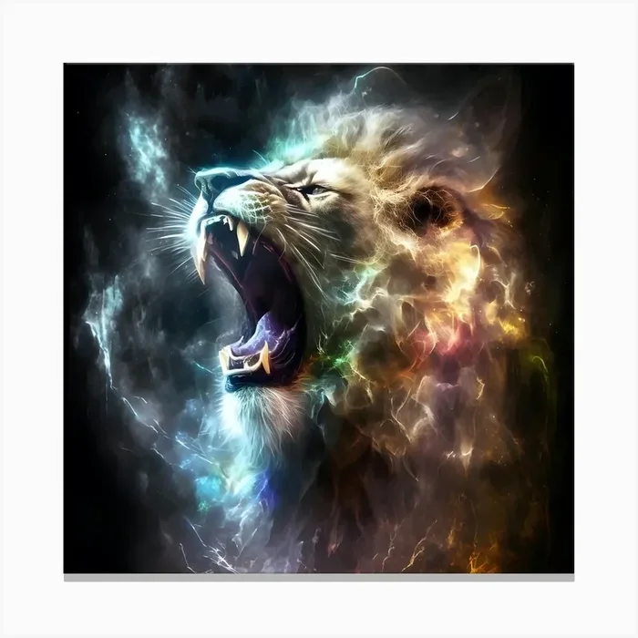 Lion Roaring Canvas Print by VitoAnatsui