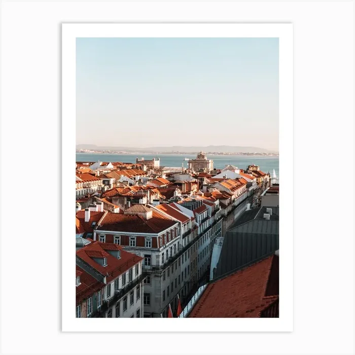 Lisbon Rooftop | Street Photography poster Portugal Art PrintDD by Dayenne Design