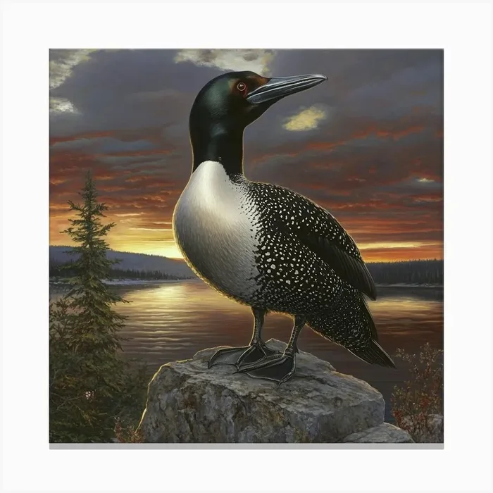 Loon Art Canvas PrintS by Saiful