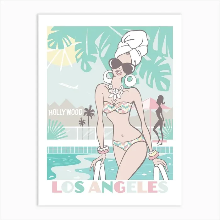 Los Angeles Print Art Print by My JetSetter life