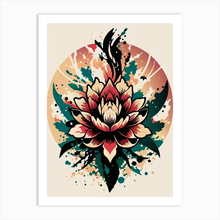 Lotus Flower 5 Art Print by LinaArtistry