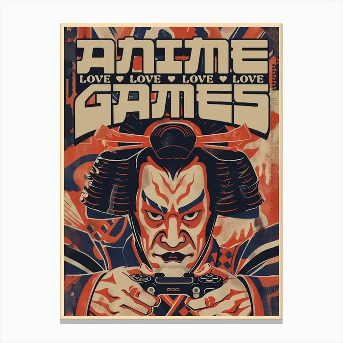 Love Anime Games Canvas Print by 2ToastDesign