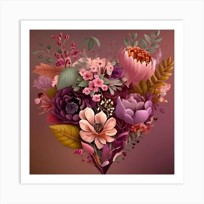 Love By Flowers Art Print by mnadeem64