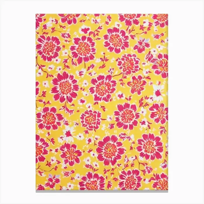 Lysimachia Floral Print Warm Tones 1 Flower Canvas PrintPP by Petal Palette