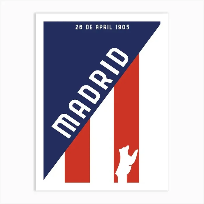 Madrid Atletico Art Print by Scandinavian Design