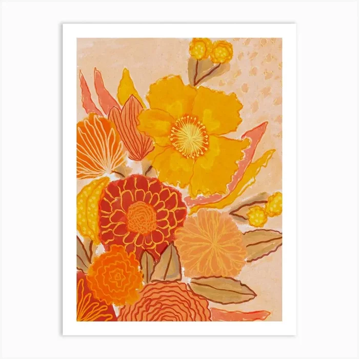 Magic Bouquet Art Print by Alisa Galitsyna