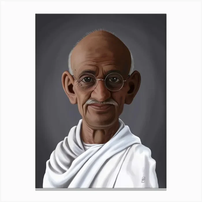 Mahatma Gandhi Canvas Print by Rob Snow