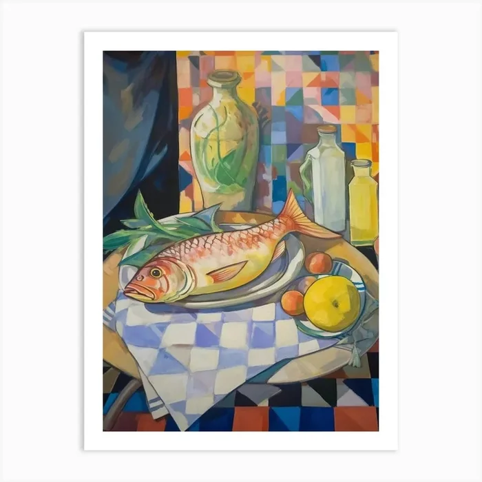 Mahi Mahi Still Life Painting Art Print by Artful Appetite