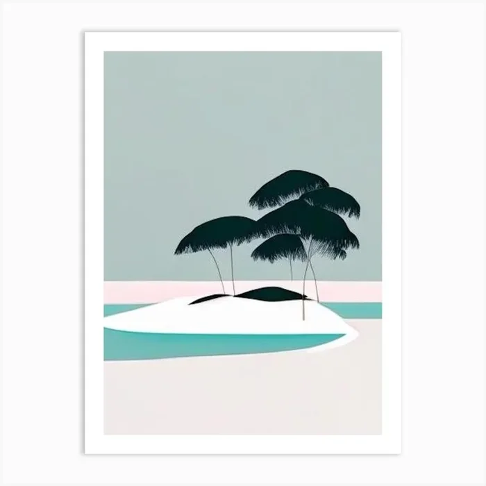 Malapascua Island Philippines Simplistic Tropical Destination Art Print by Coconut Cove