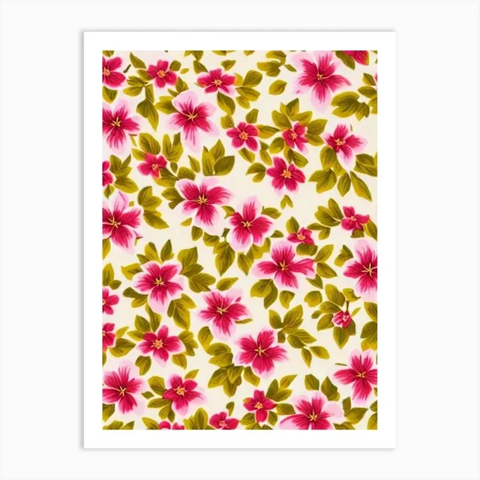 Mandevilla Floral Print Warm Tones 2 Flower Art PrintPP by Petal Palette