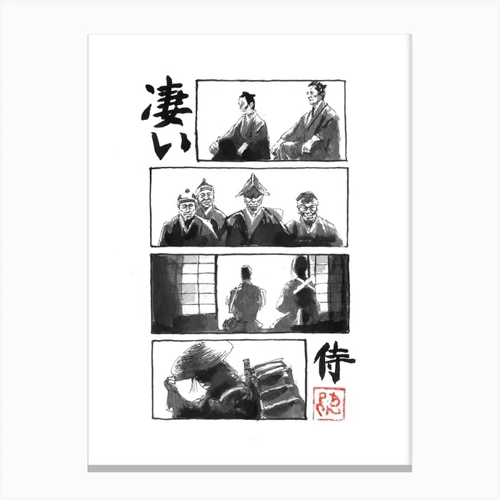 manga page Canvas Print by Pechane Sumie
