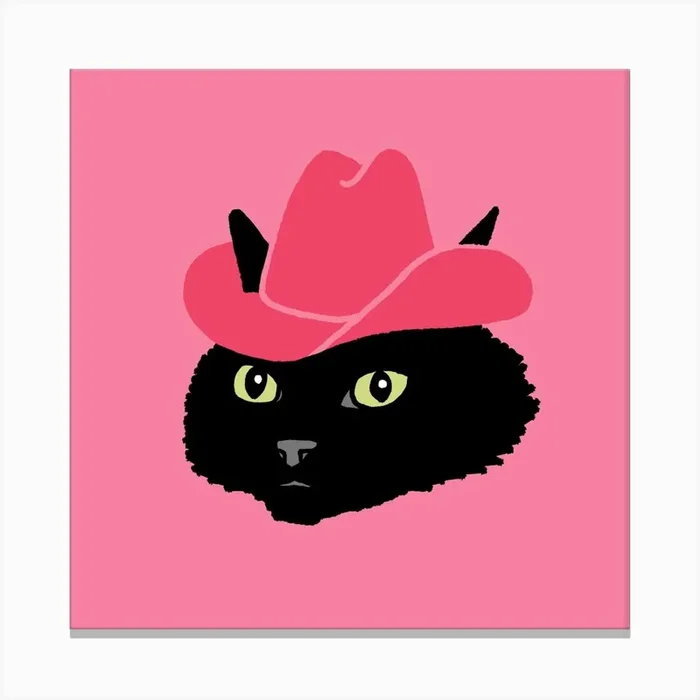 Marcy The Cute Cowgirl Cat Canvas PrintAC by Anyone Can Yeehaw