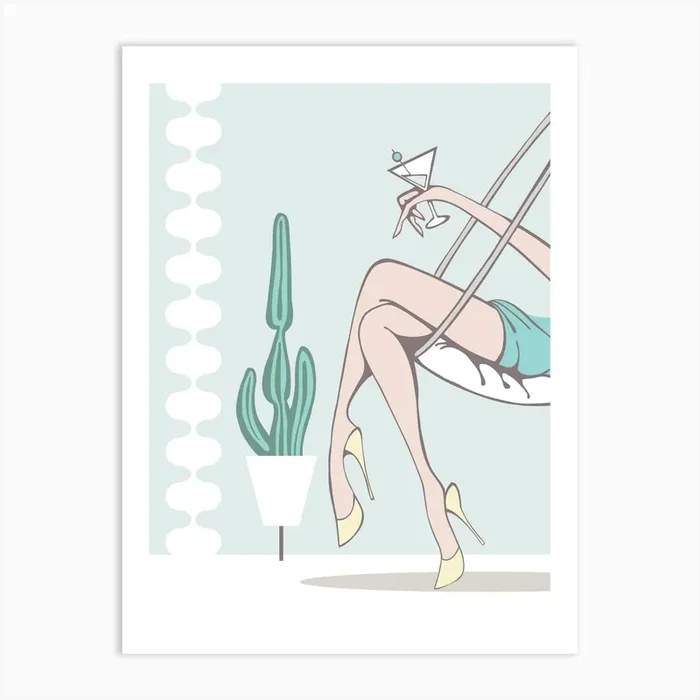 Martini Monday Art Print by My JetSetter life
