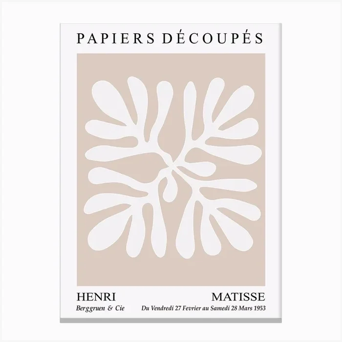 Matisse Minimal Cutout Canvas Print by Lucent Art Shop