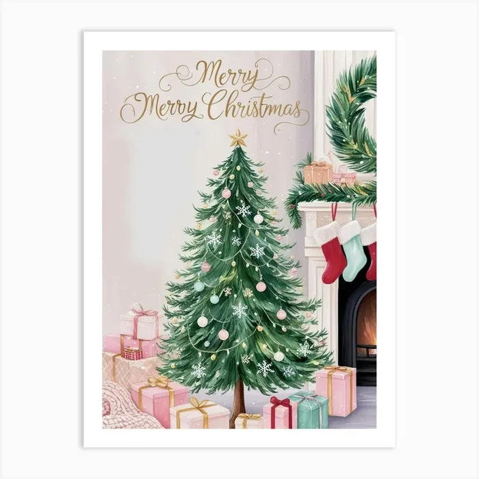 Merry Christmas 9 Art Print by ontoseno