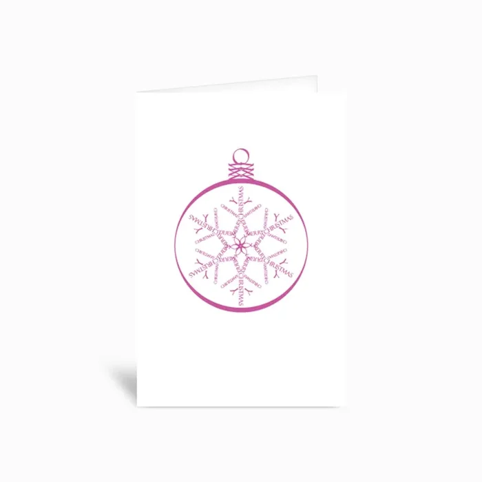 Merry Christmas Greetings Card by Bow & Hummingbird