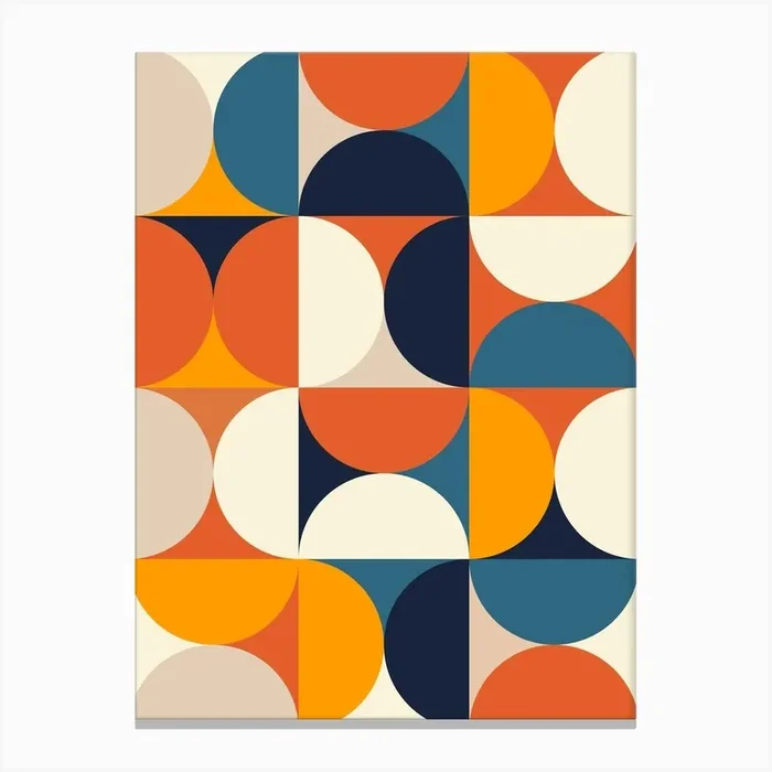 Mid Century Pastel 4 Canvas Print by Ana Rut Bre