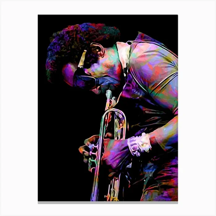 Miles Davis American Jazz Musician in My Colorful Illustration Canvas PrintAB by Andika Bahtiar