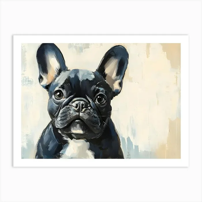Minimal Frenchie 12 Art PrintSC by S.K. Coghlan