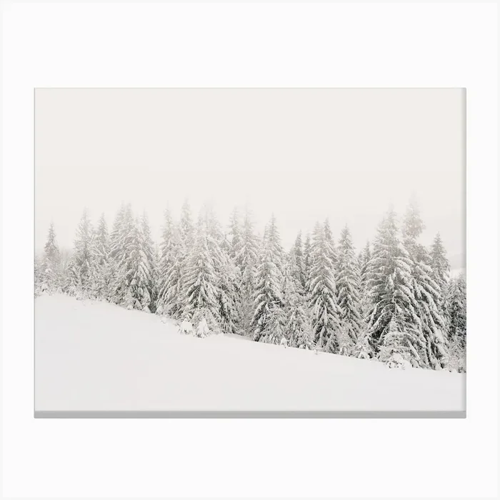 Minimalist Winter Forest Canvas PrintIP by Inkish Prints