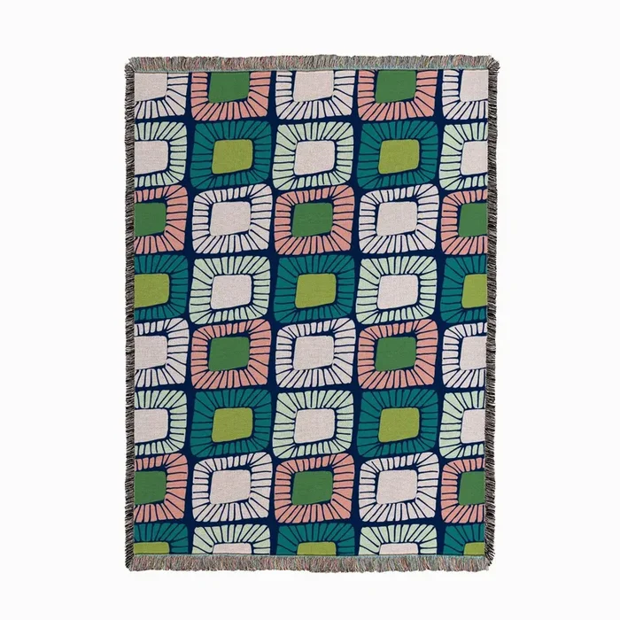 Mod Quilt Woven Throw by Susana Costa Textiles