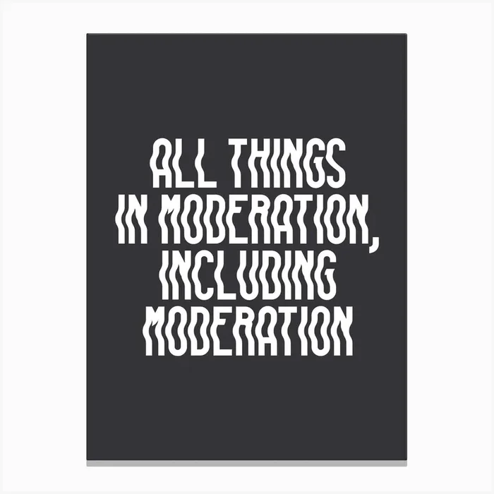 Moderation Canvas Print by LeDieg