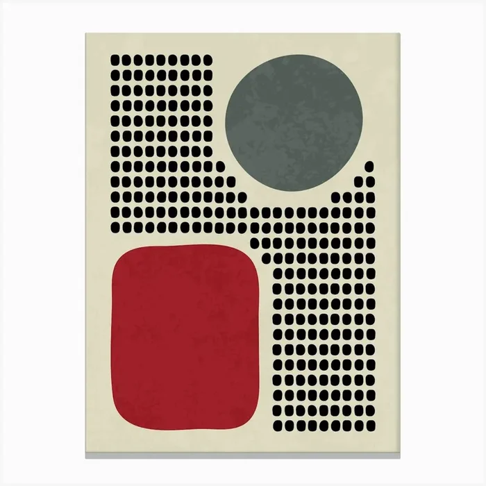 Modern Geometric Abstract Art Print Canvas Print by CoreMinimal