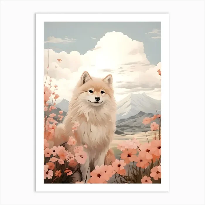 Modern Japandi Dog 1 Art PrintSC by S.K. Coghlan