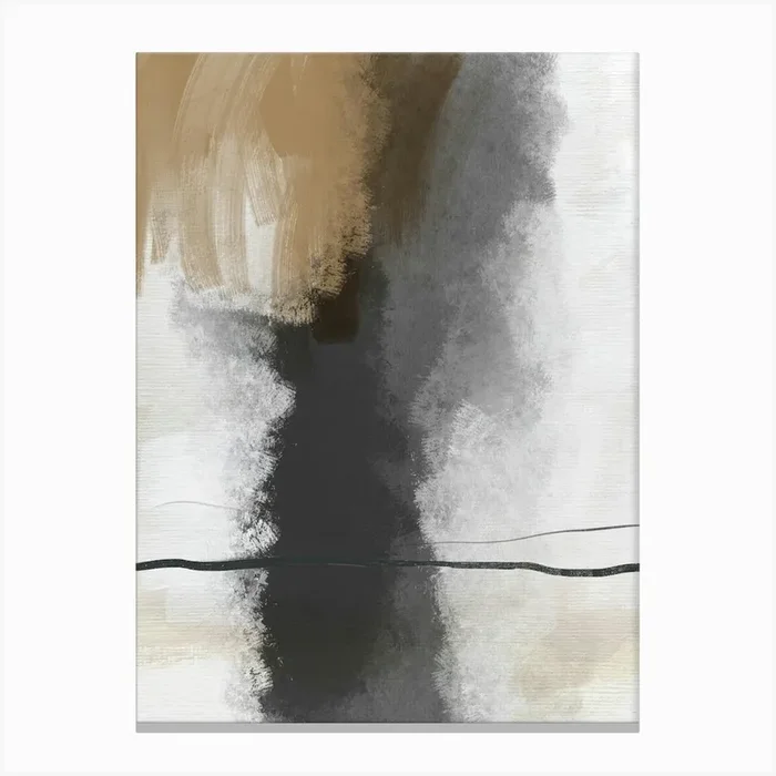 Modern Neutral Abstract 3 Canvas Print by Line2Form
