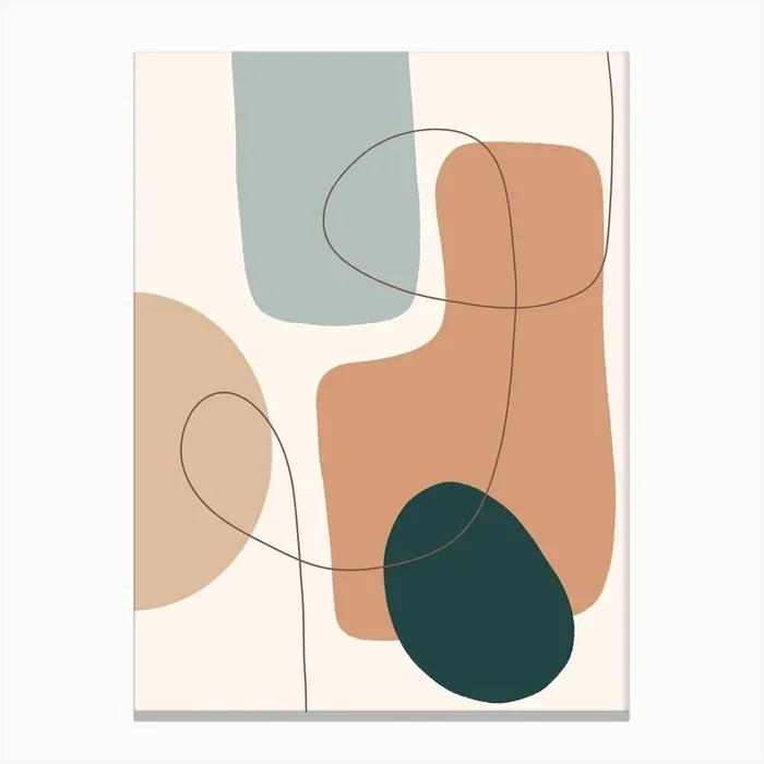 Modern Shapes 4 Canvas Print by Gush Art Studio