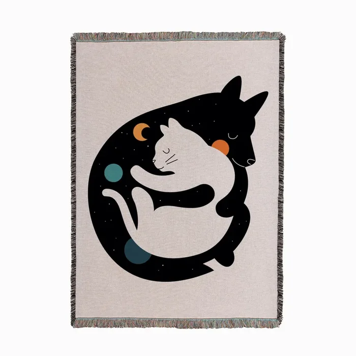 More Hugs Less Fights Woven Throw by Andy Westface Textiles
