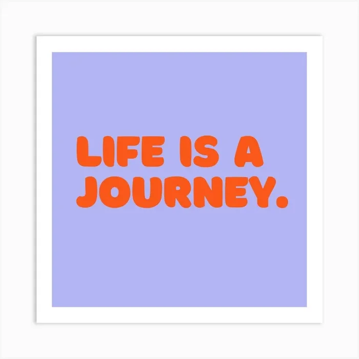 Motivational Quote Purple And Orange Art Print by Trendy Wendy