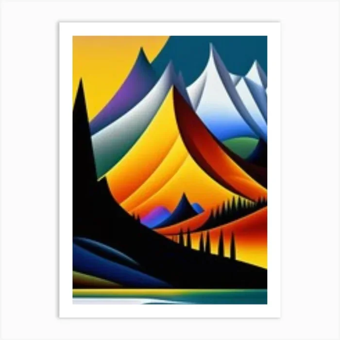 Mountain Landscape 5 Art Print by Super_Art