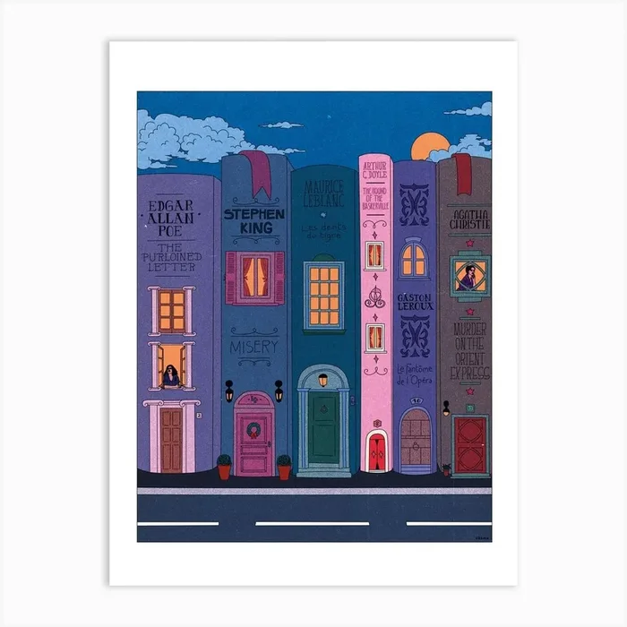 Murder Mystery Street Art Print by Cosmo Illustrator