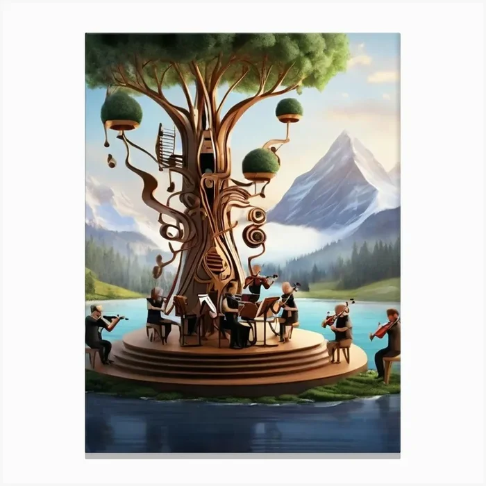 Music All Around Canvas PrintL by LuciaGeorge