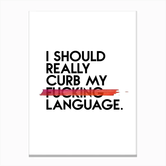 My F Language Canvas Print by Kubistika
