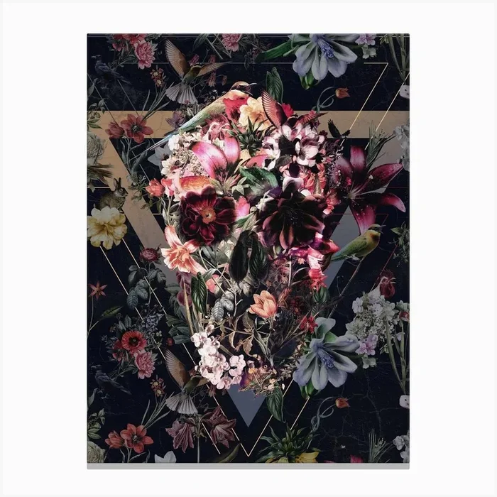 New Skull Dark Canvas Print by ikiiki