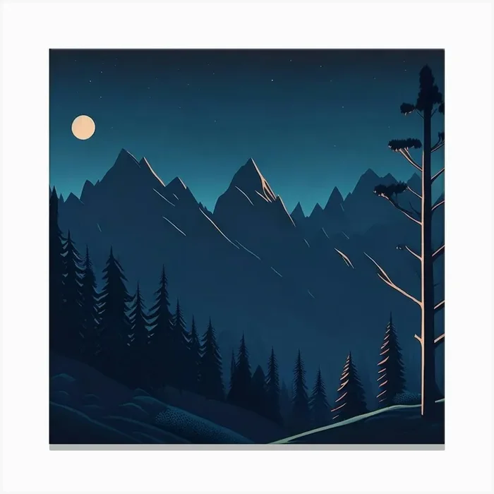 Night In The Mountains Canvas PrintS by Say99