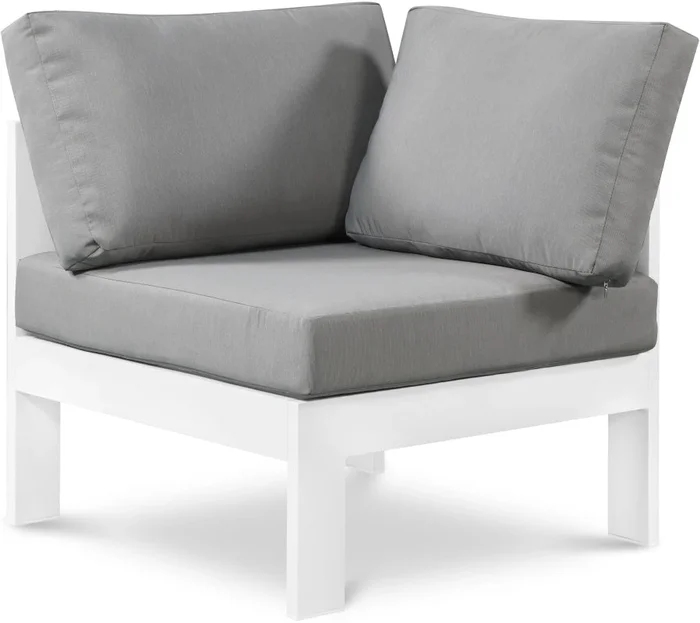 Nizuc Water Resistant Fabric Upholstered Outdoor Patio Modular Corner Chair