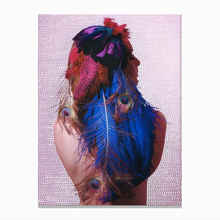 Noise Feather Canvas Print by BlauMaschine