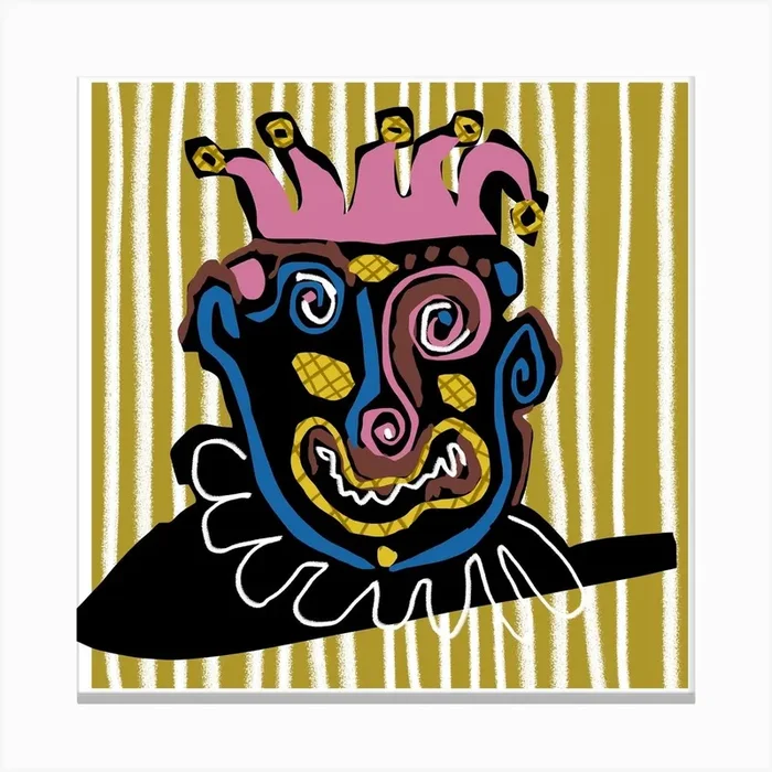 Not A Picasso Square Canvas Print by Roberta Forty