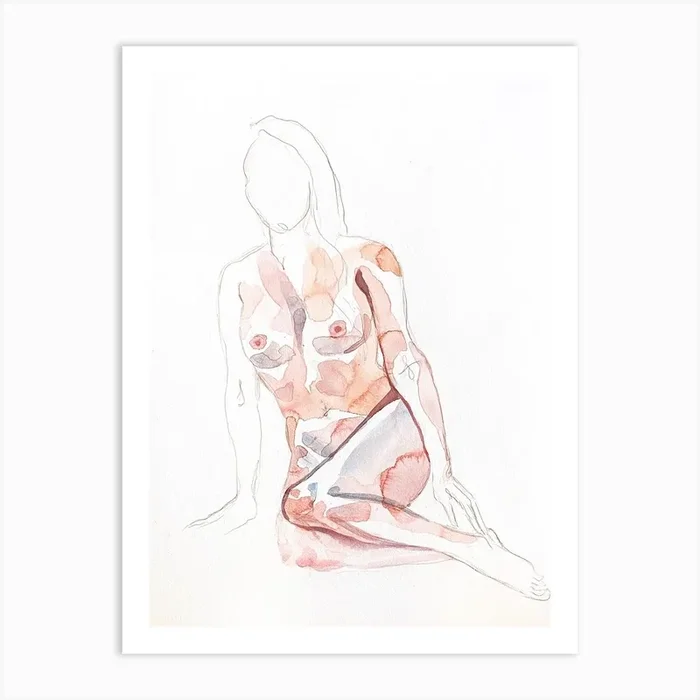 Nude 71 Art Print by Elizabeth Becker